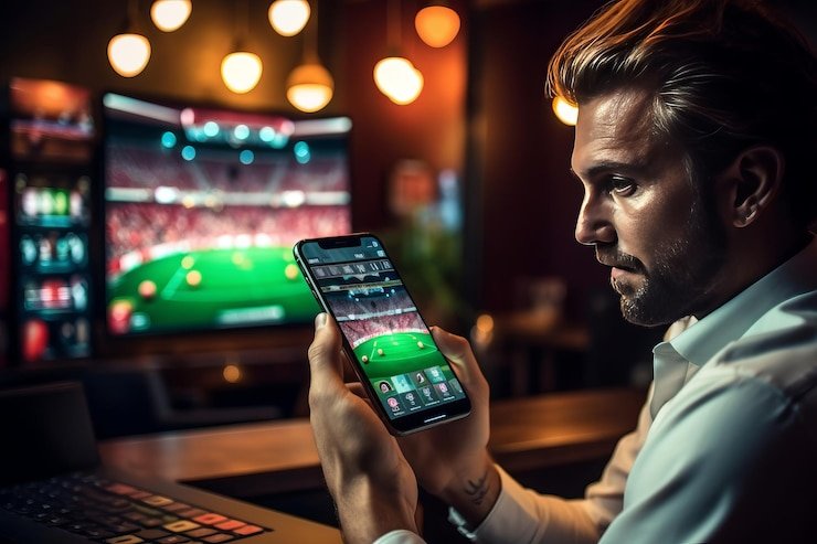 Pengguna masuk ke akun merah11 menggunakan smartphone dengan layar jelas dan akses cepat